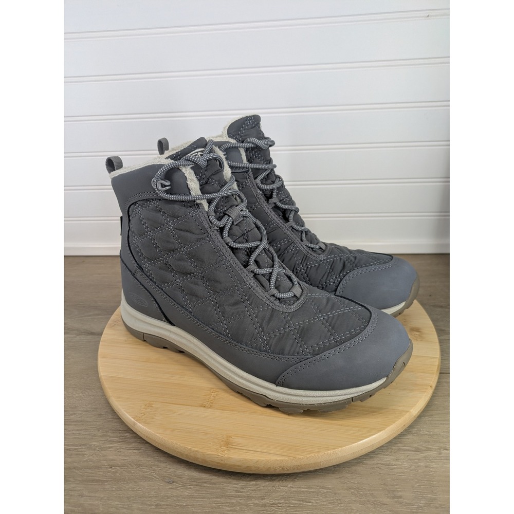 KEEN‎ Terradora II Waterproof Boots Women's 10.5 Gray Quilted Winter Thermal -25